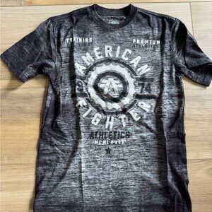 American Fighter Black and Gray Short Sleeve Tee